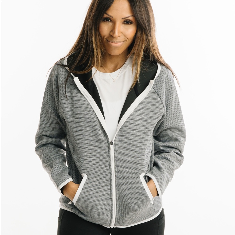 Zyia Gray Sport Pocket Hoodie